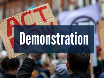Hunderte Handelsbeschäftigte demonstrieren in der City